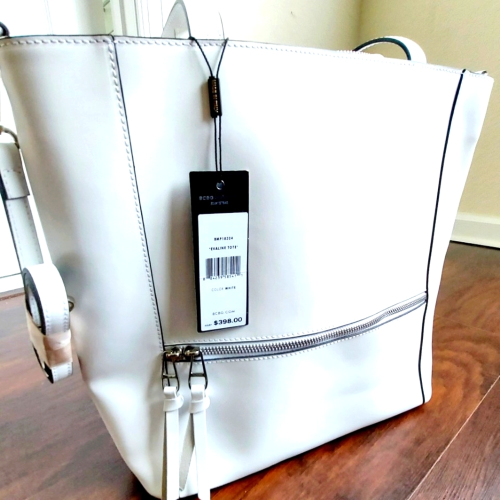 Genuine Leather White handbag